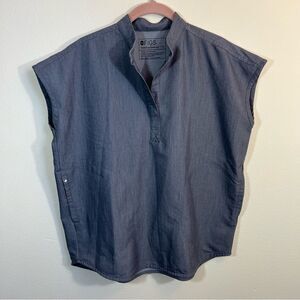 Figs Rafaela Oversized Scrub Top Graphite Gray XS